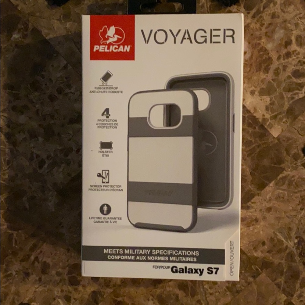 Pelican Samsung galaxy s7 white gray phone case